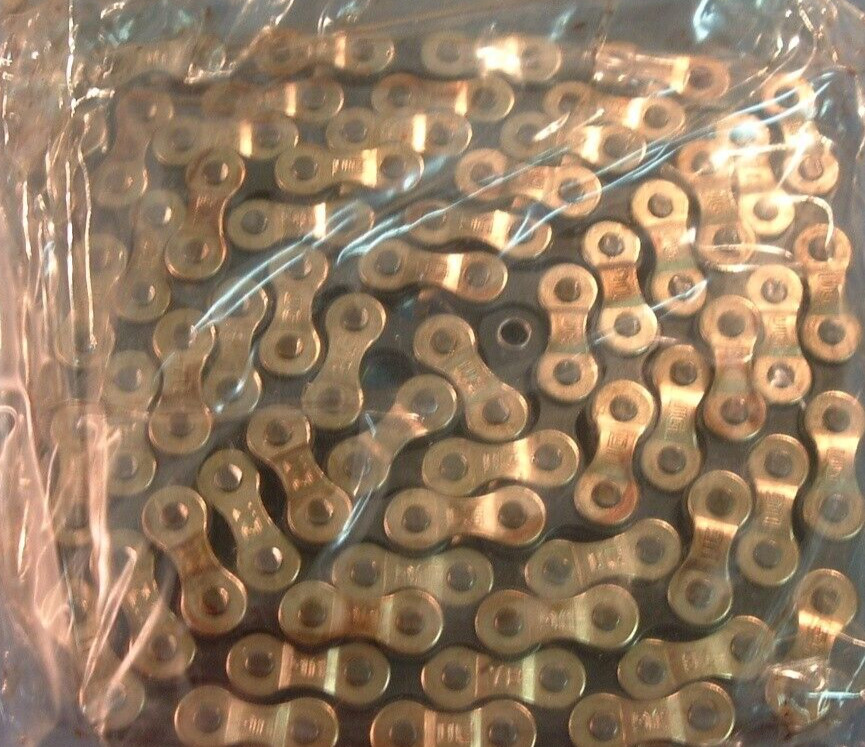 Shimano 600 UniGlide Gold/Bk CN-6110 Chain NEW / NOS Vintage-5/6-Spd-NIB- 116L