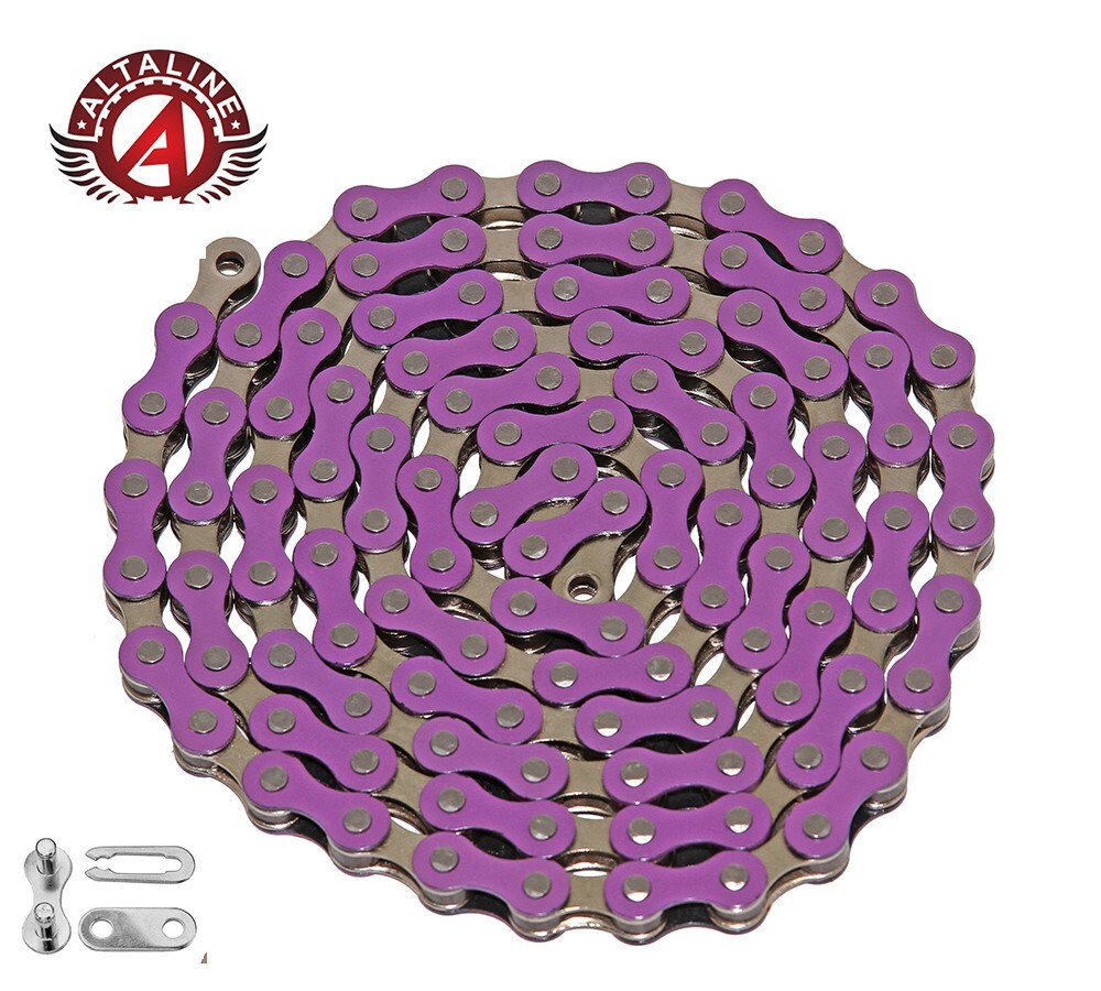 2TONE PURPLE SINGLE SPEED BIKE CHAIN OLDSCHOOL BMX VINTAGE SCHWINN CRUISER FIXIE