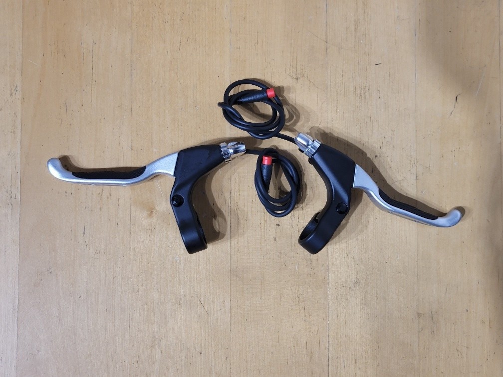 Ebike Brake Levers E-BikeKit Branded Replacement W/Red Ends Aventon