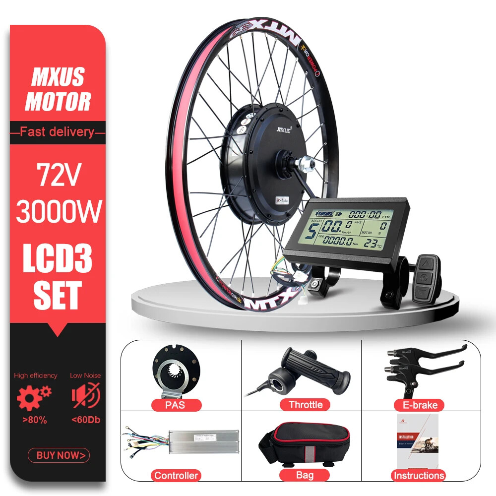 48V 72V 1000W 2000W 3000W Front Rear Brushless Hub Motor for MTB Electric Bike