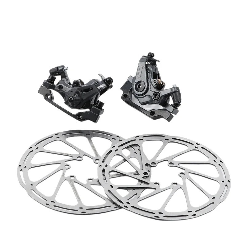 1 Pair Bicycle Brake Caliper Mechanical Disc Caliper MTB Pushe Piston Disc Brake
