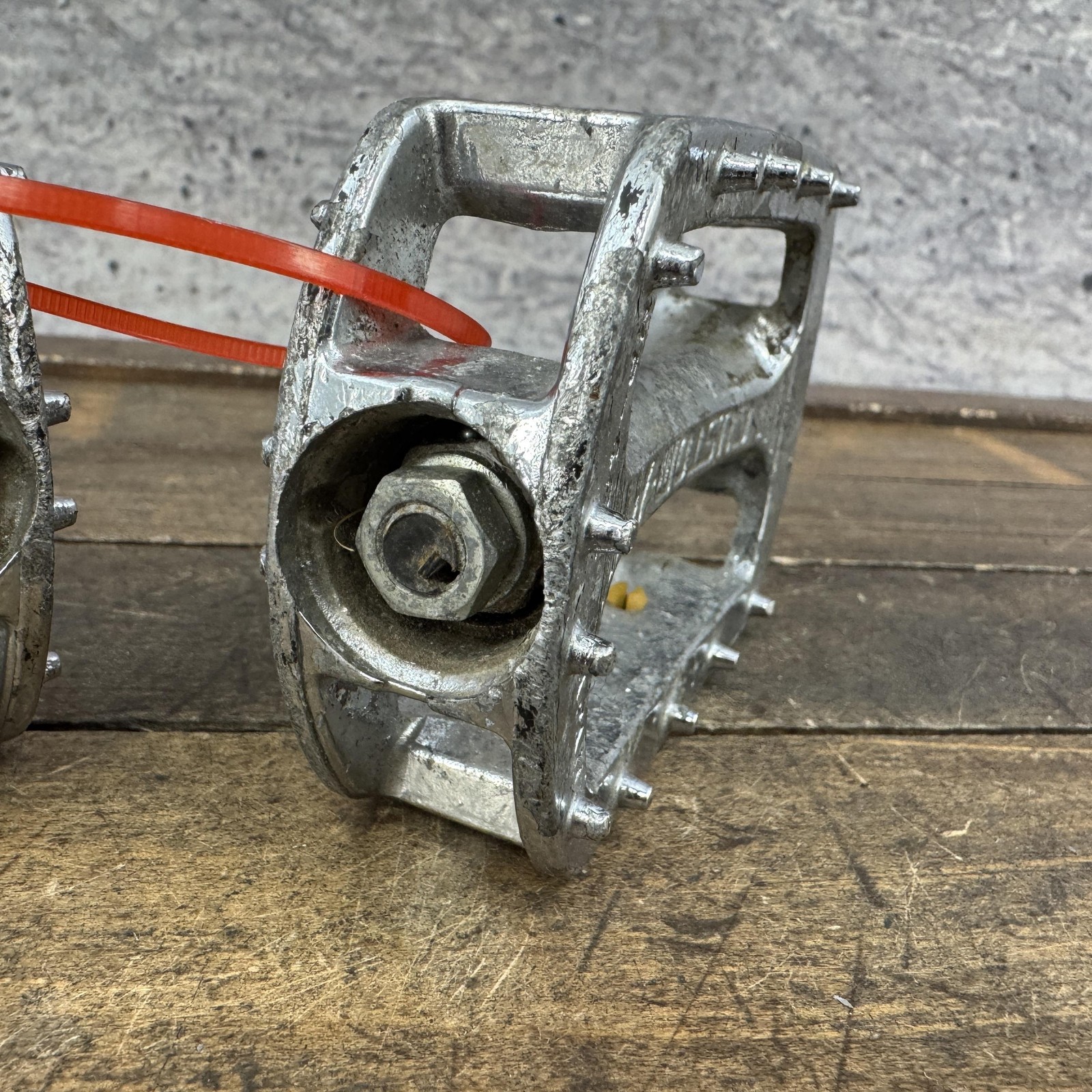 Vintage SR Custom-M BMX Pedals 9/16 Chrome Silver Pair Japan Old School 80s