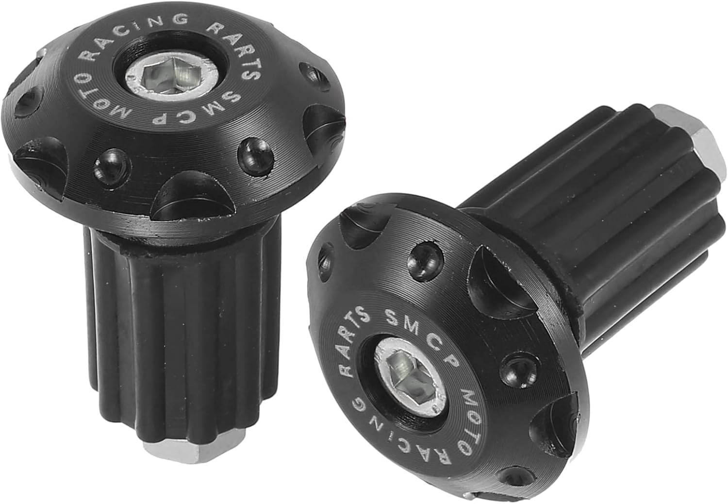 X AUTOHAUX 1 Pair 7/8″ 22Mm Motorcycle Hand Grips Handlebar End Slider Caps Plug