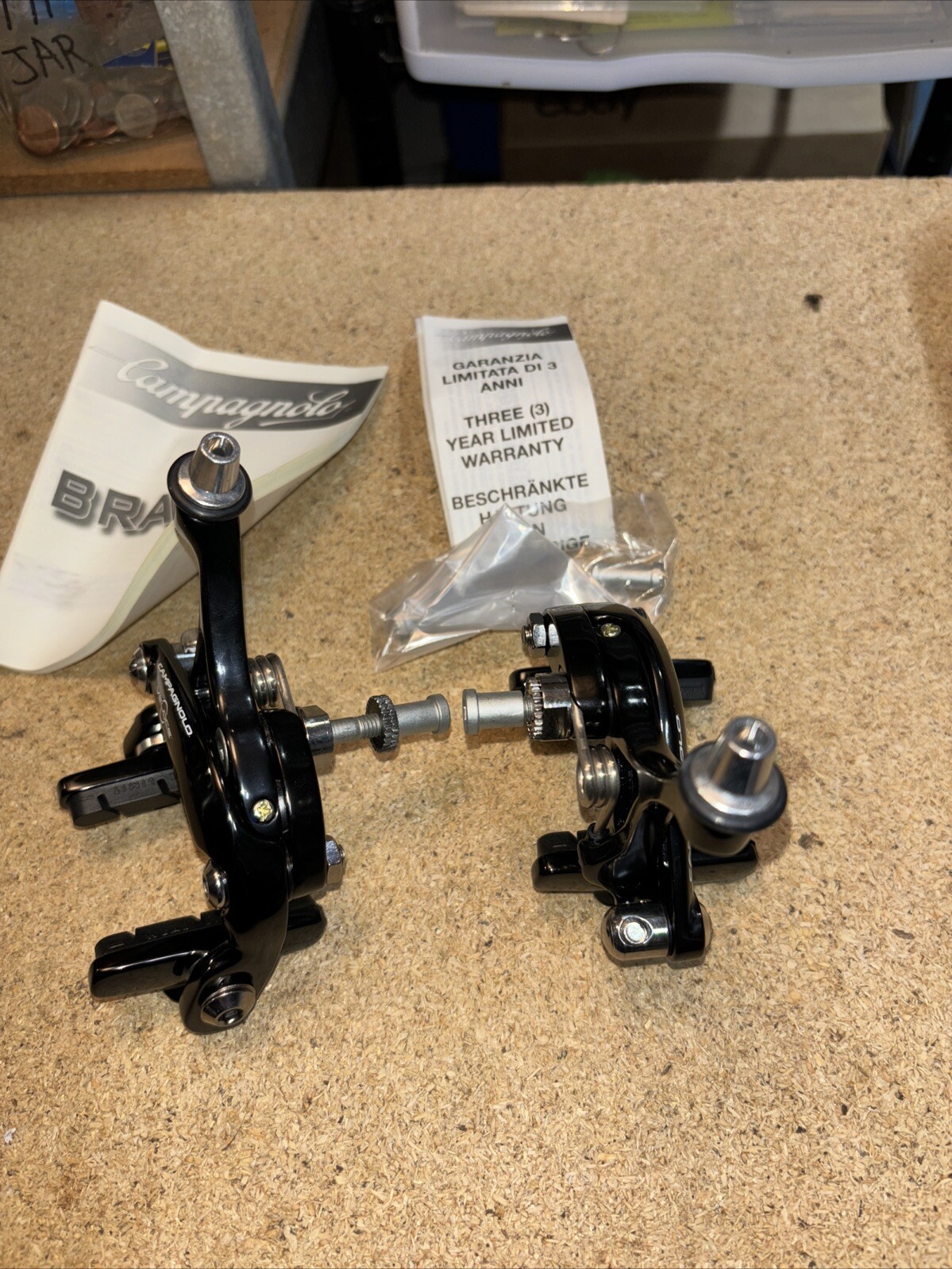 Campagnolo Veloce Rim Brake Calipers Set- New Never Used – Black Duel Pivot