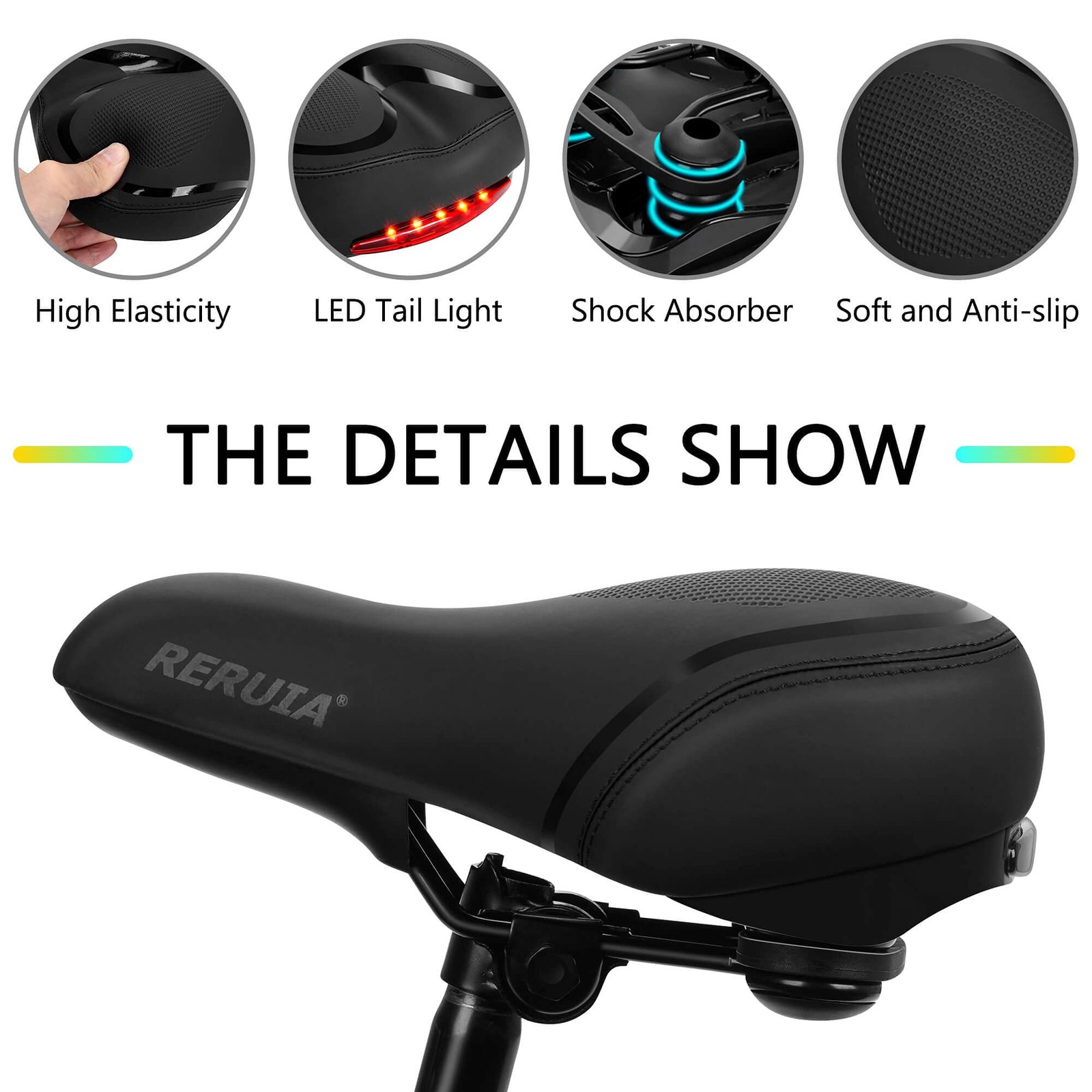 Comfortable Bike Seat with Light Breathable Memory Foam Padded Bike Saddle Du…