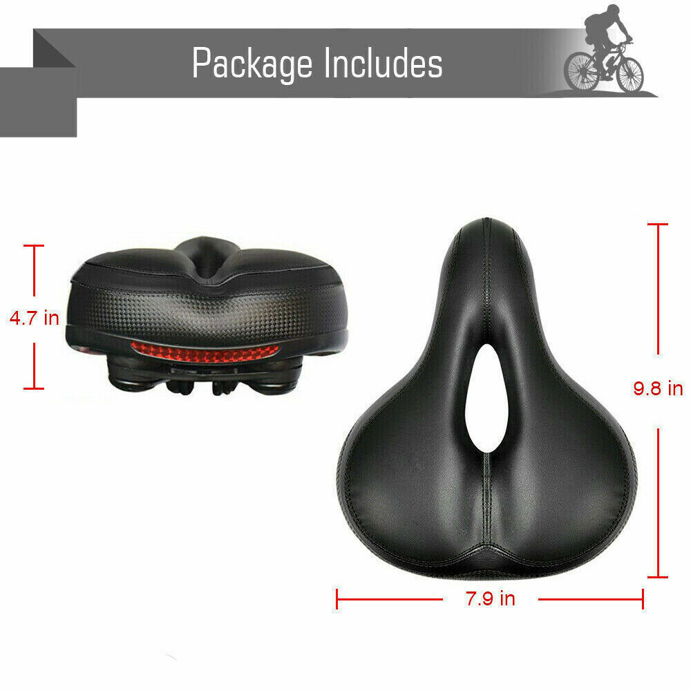 Comfort Wide Big Bum Bike Bicycle Gel Cushion Extra Sporty Soft Pad Saddle Seat