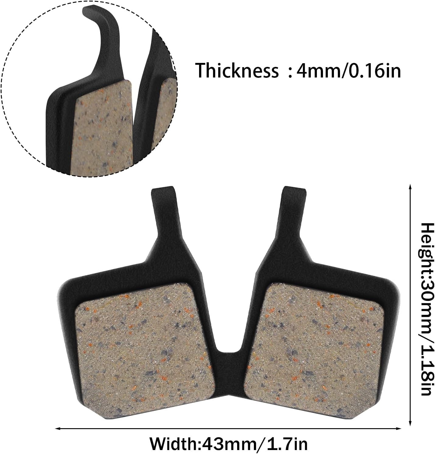 4 Pairs Disc Brake Pads Replacement for Magura MT5, MT7 Bikes