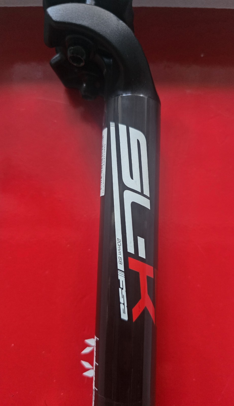 FSA SL-K UD Carbon Plain Seatpost 27.2mm x 350mm Black/Red/White