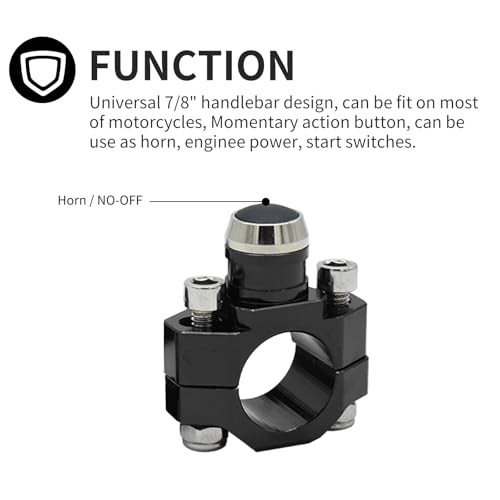 CNC Aluminum 7/8″ Motorcycle Handlebar Control Horn Start Switch Button