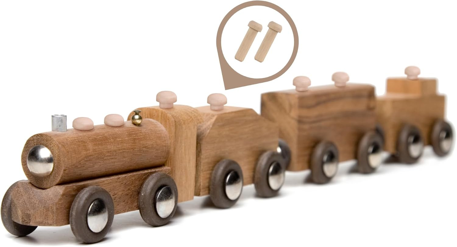 Wood Axle Pegs, 1-3/8-Inch Fits 3/8-Inch Hole Pack of 100 Mini Wooden Pegs for T