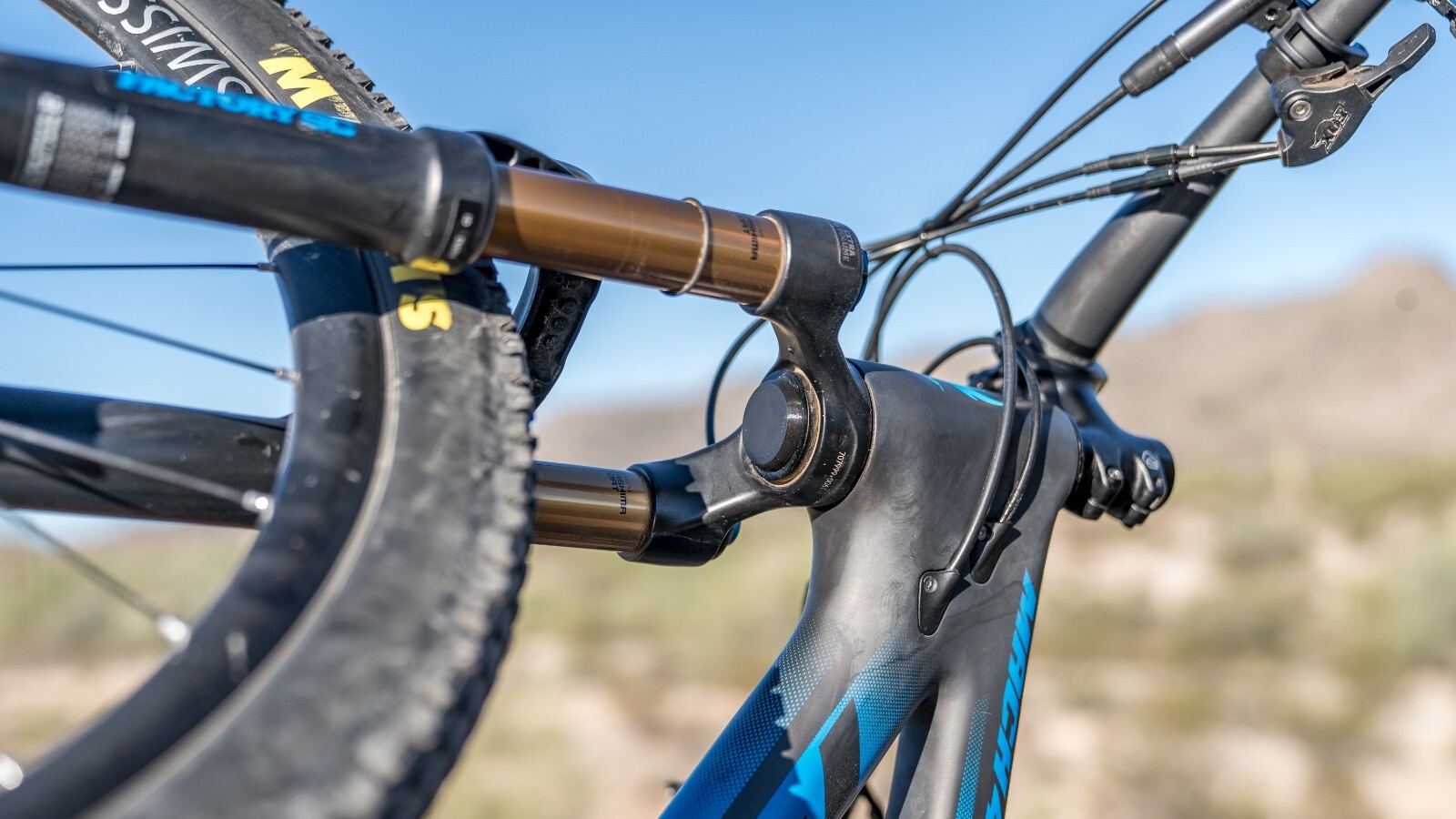 Stealth Tag Fox 36 Fork- Smallest AirTag mountain bike holder to track a bike