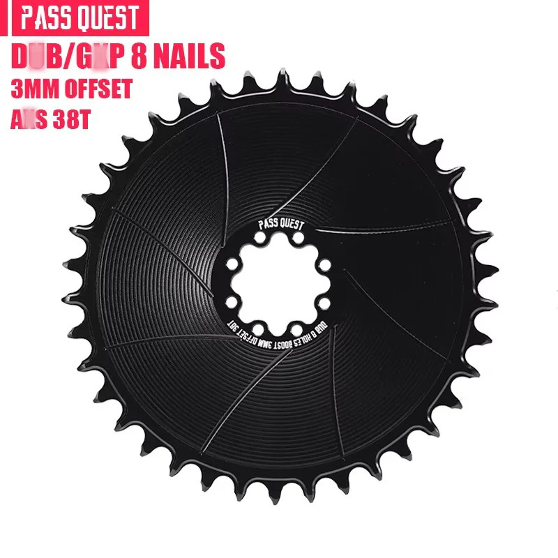 3mm Offest 8-Bolt Chainring Narrow Wide Direct Mount Closed Disc 38-54T Sprocket