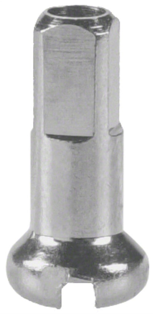DT Swiss Standard Spoke Nipples – Brass, 2.0 x 12mm, Silver, Box of 100
