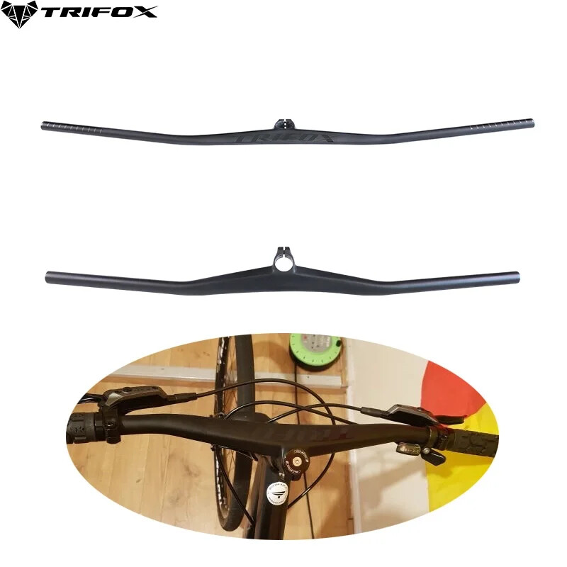 Carbon MTB Bicycle Handlebar 2 Degree One-Shaped Integrated Handlebar with Stem