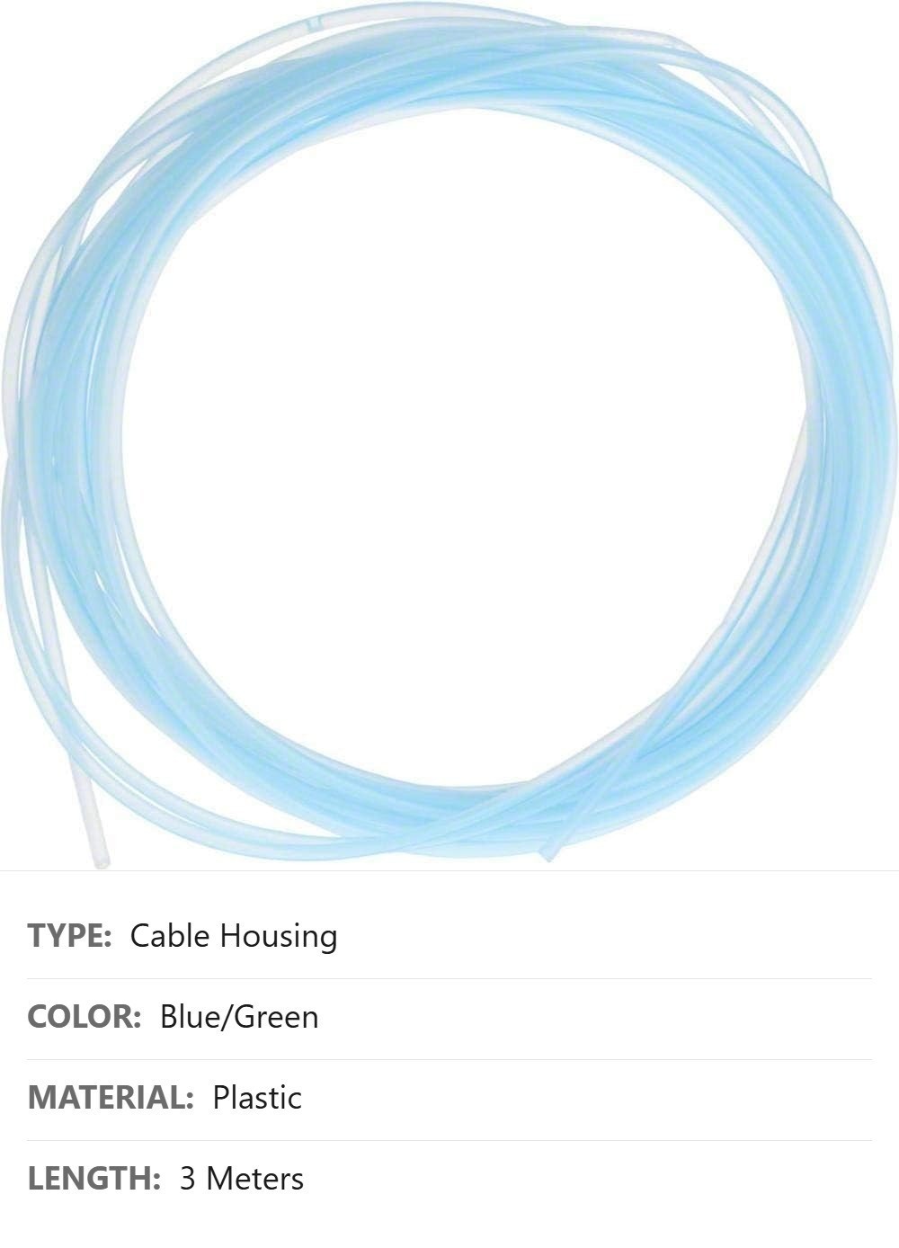 Protective Sleeve Slick Tube Liner Cable, 3 Meters, Blue Green