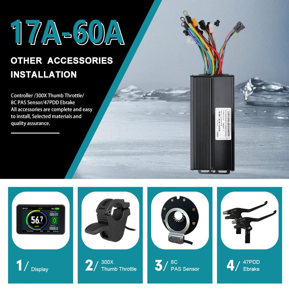 Three-Mode Controller Sine Wave with LCD Display and Learning Function 17-60A