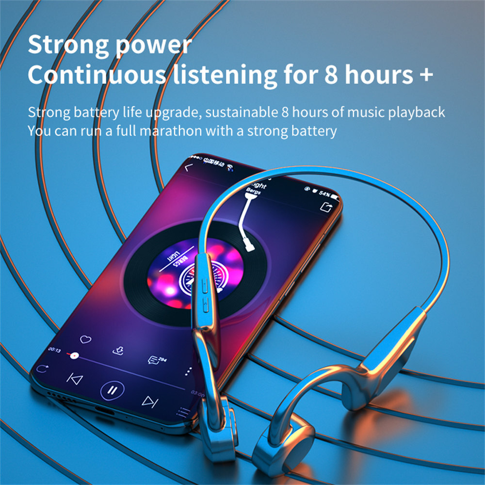 Sport Headset Wireless Bluetooth 5.3 Earbuds Ear Bone Conduction Headphones