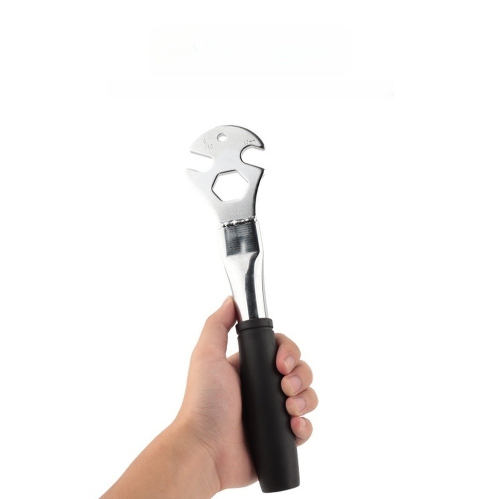 Bicycle Pedal Wrench 15mm and 24mm Hex Socket Tool Made of High Carbon Steel