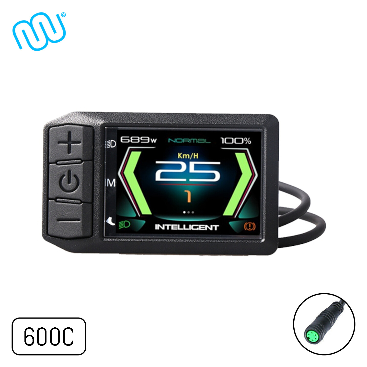 APT 600C display for Bafang systems, color display 2.4 inch UART, IP65 LCD, e-bike