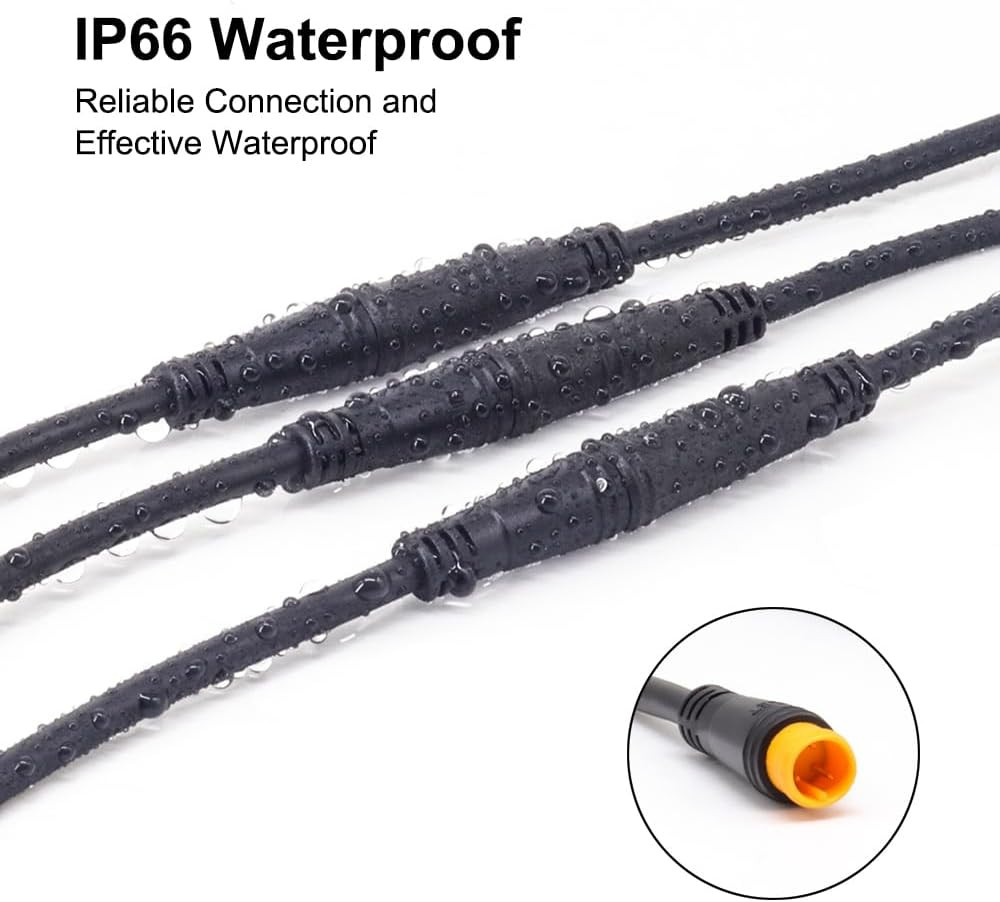 Ebike Extension Cable for Electric Bike Gear Sensor, Waterproof Connector 2Pin/3