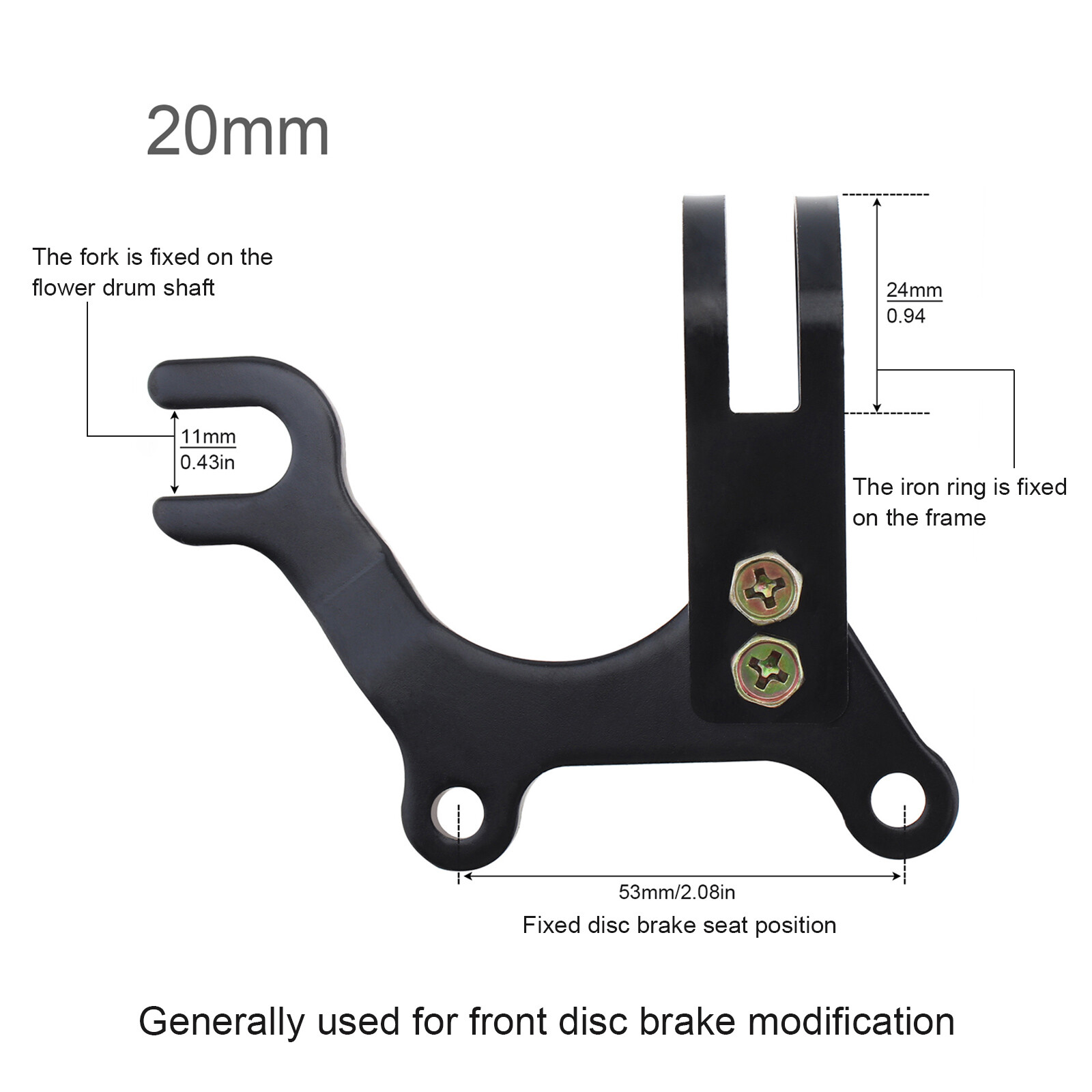 2X Bike Disc Brake Bracket Adapter Mountain Bicycle Frame Conversion Holder Kit