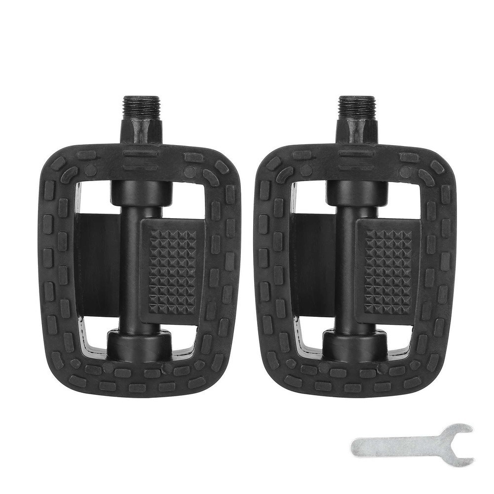 Aluminum Alloy Bike Pedals with Plastic Non Slip Tread for City Commute