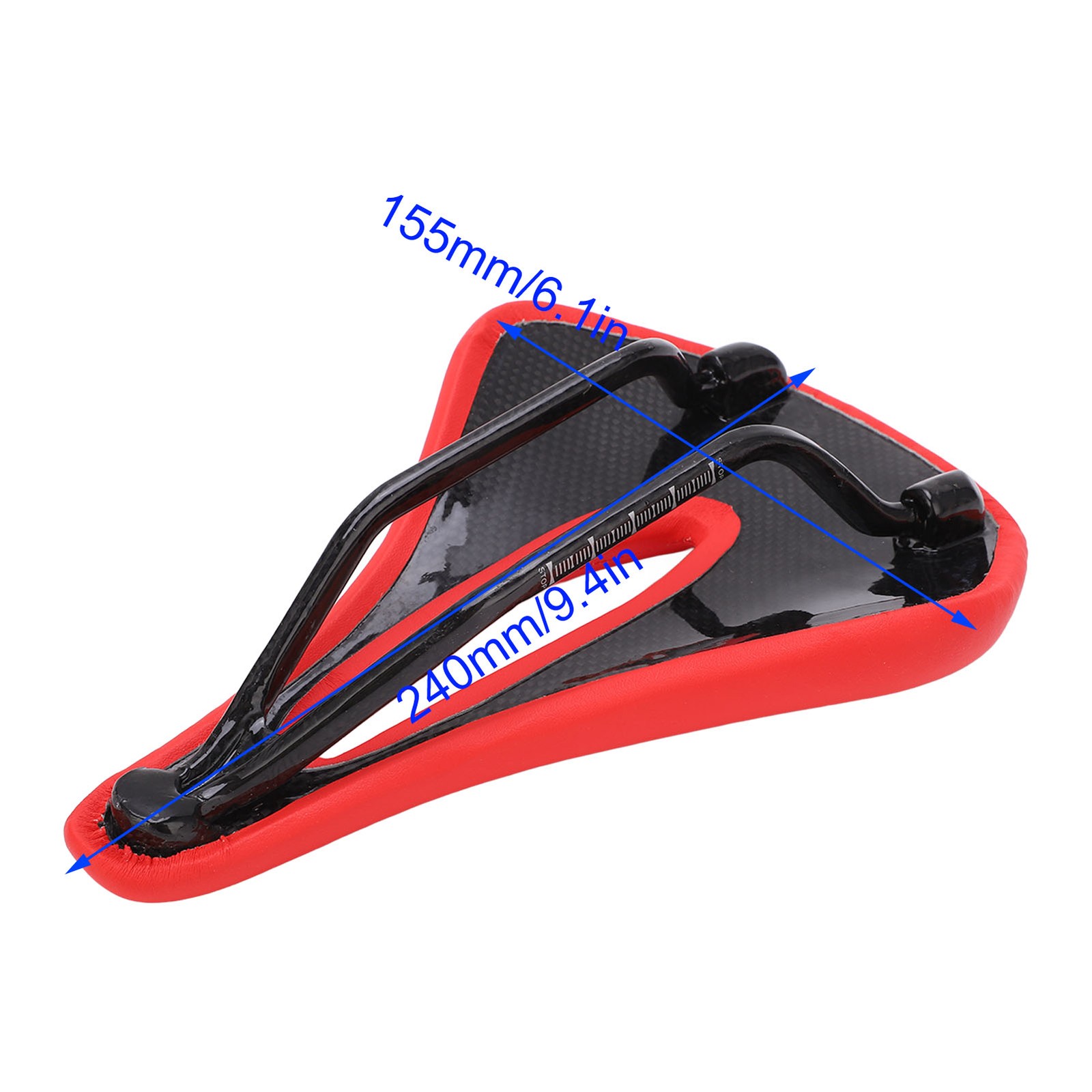 155mm Widen Carbon Fiber Leather Saddle Cushion Hollow Cycling Road Bike
