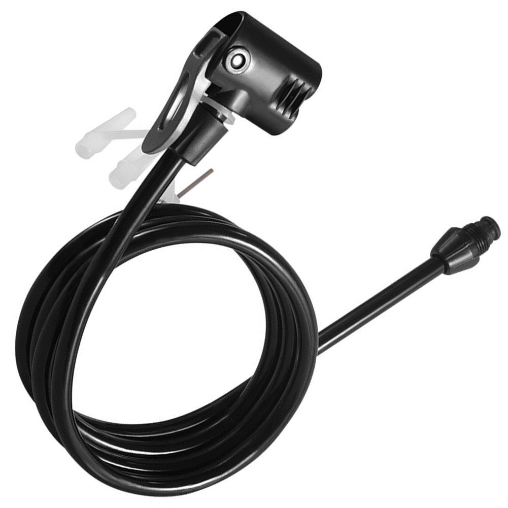 Convenient 125cm Bicycle Pump Tube Hose Extension for Multiple Nozzles