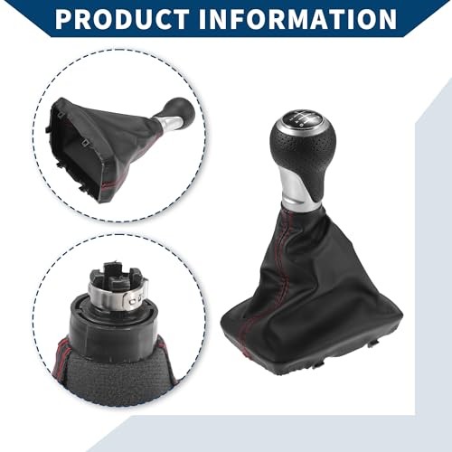 6 Speed Manual Gear Shift Knob with Dust Cover for Audi A4 S4 2007-2015 /