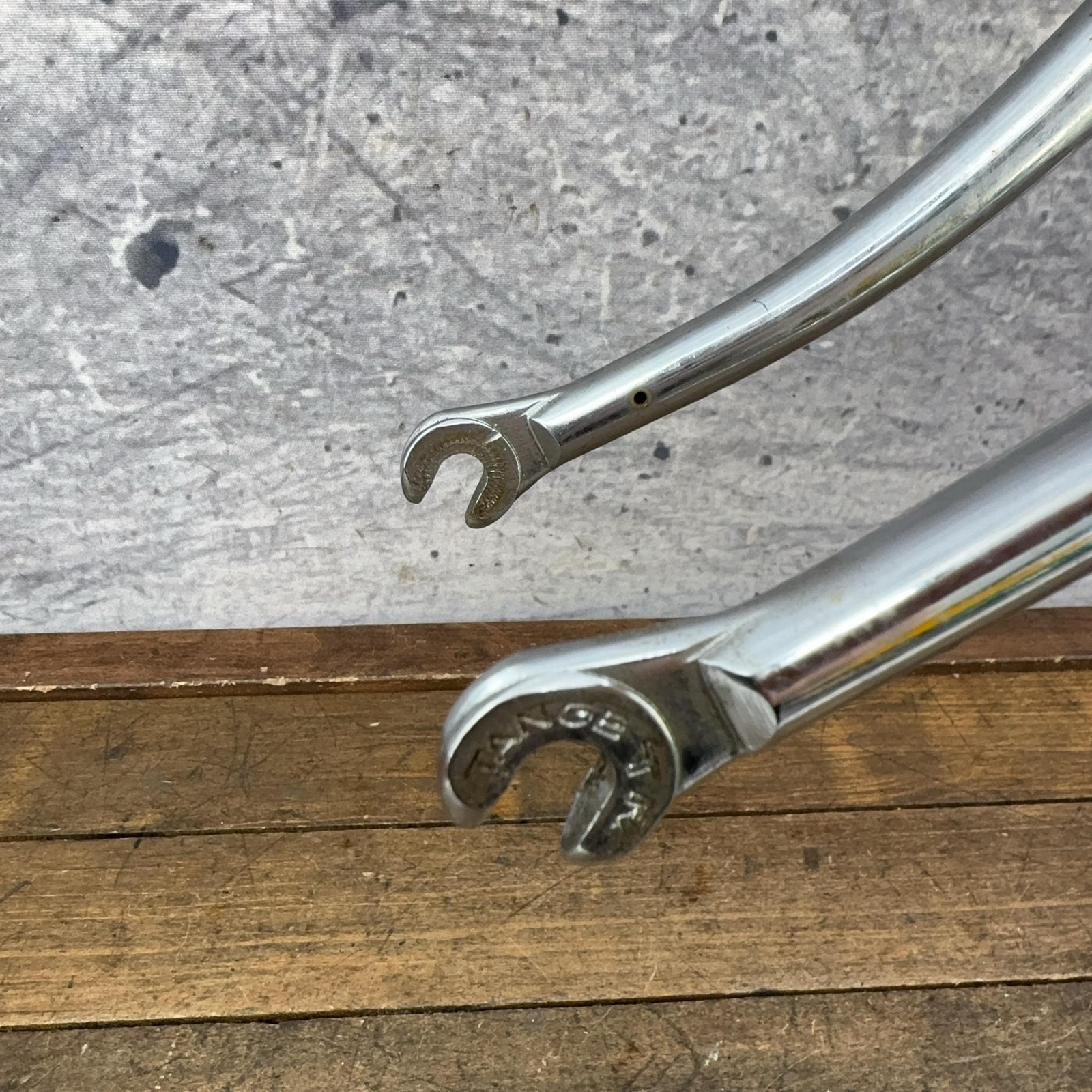 Vintage Tange TR 700c Fork 1 In Threaded Road Lugged Chrome Japan Stee80s
