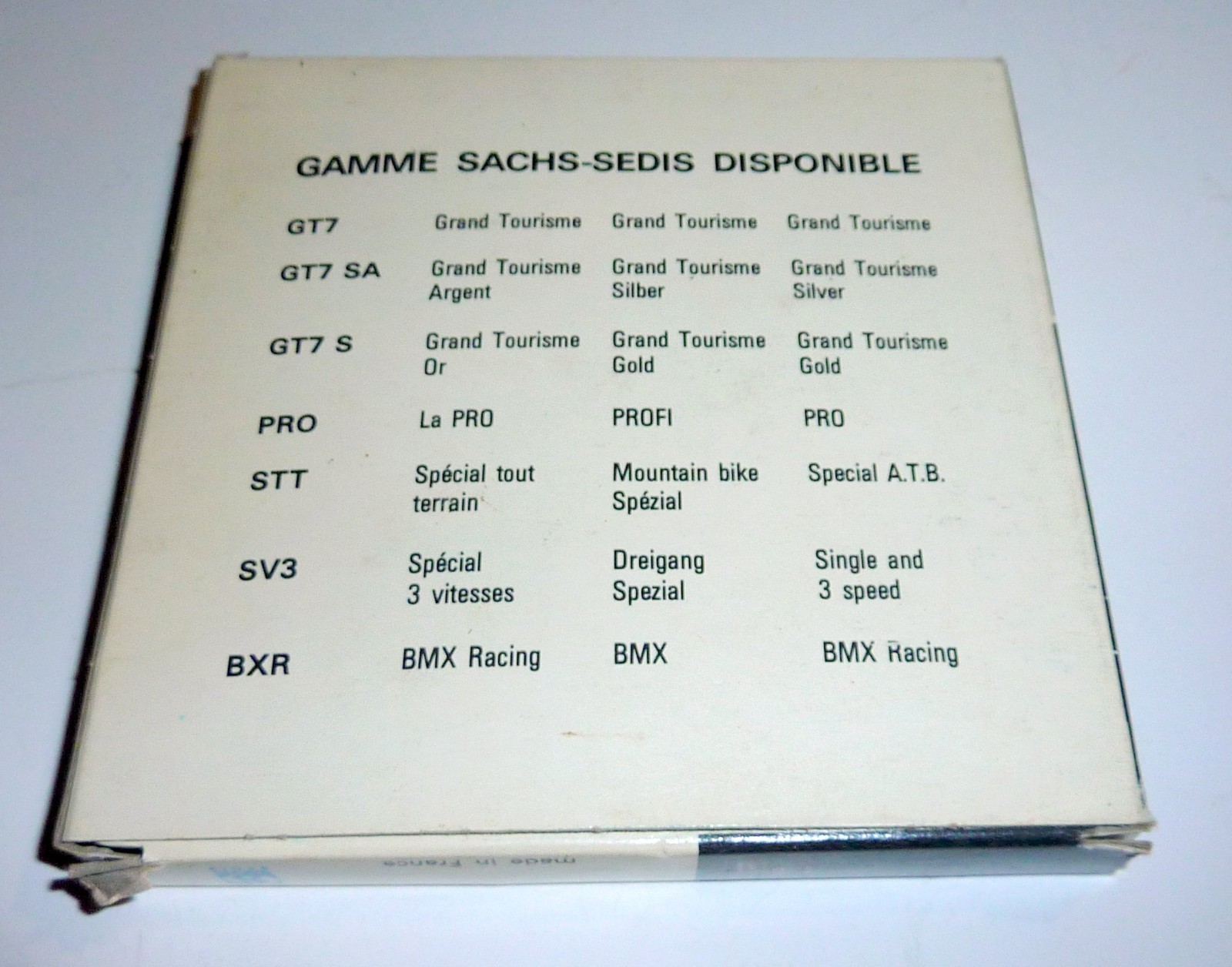 Vintage Sachs Sedis GT7 Bicycle Chain NOS 116 Links 1/2 x 3/32 Made in France