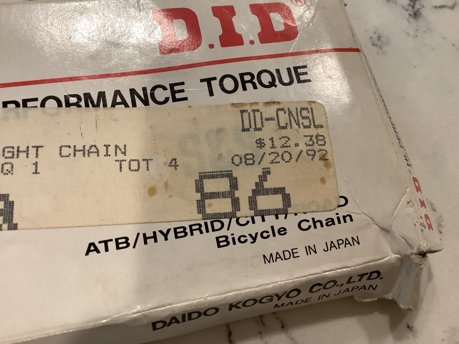 DID Bicycle Chain NOS Super Light Hi Performance Torque 116 Links 90s MTB