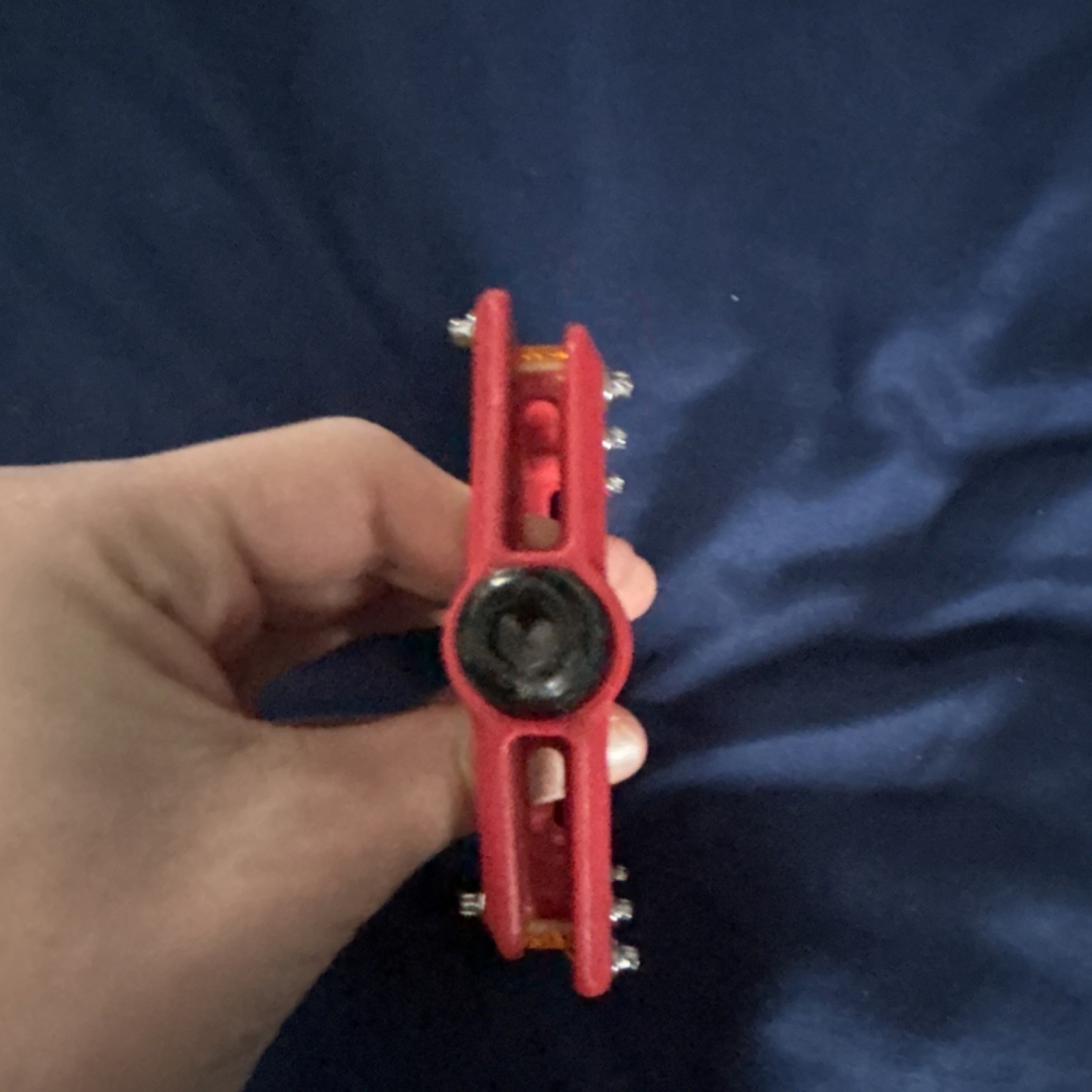 Red Flat Platform Pedals with Pins 9/16″ for MTB BMX Hybrid Plastic Steel