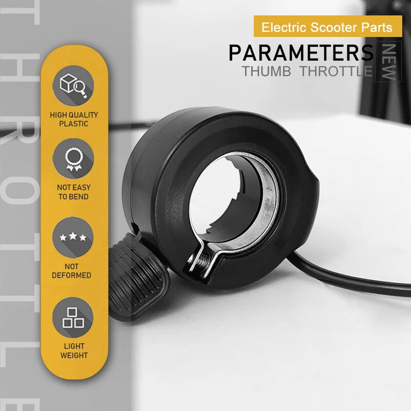 Thumb Throttle 3 Pin WP/SM Plug Connector for 24-72V E-Scooter/bike Accelerator