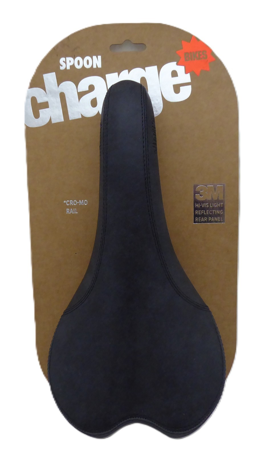 Charge Bikes Spoon saddle, CrMo – Black/Reflective