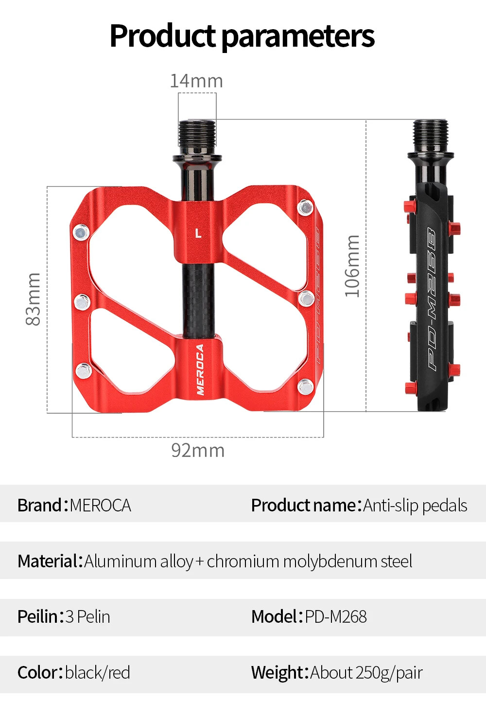 Ultralight MTB Road Bike Pedal Sealed Bearing Anti-slip Aluminum Alloy Pedals