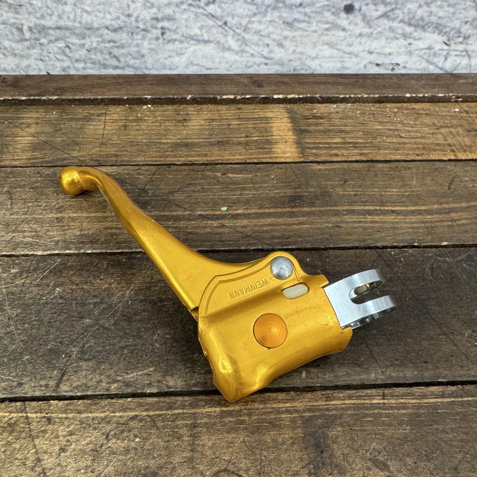 Vintage Weinmann BMX Brake Lever Right Gold Prebent 4 Finger Old School 70s 80s