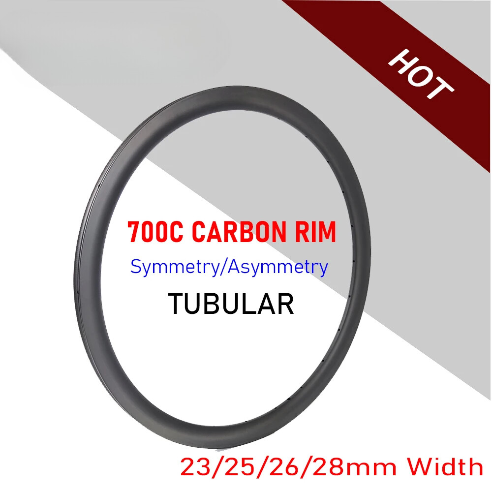 700C Road Bike Carbon Rim Tubular Bicycle Wheel Matte Glossy Finish 24 28 32 36H
