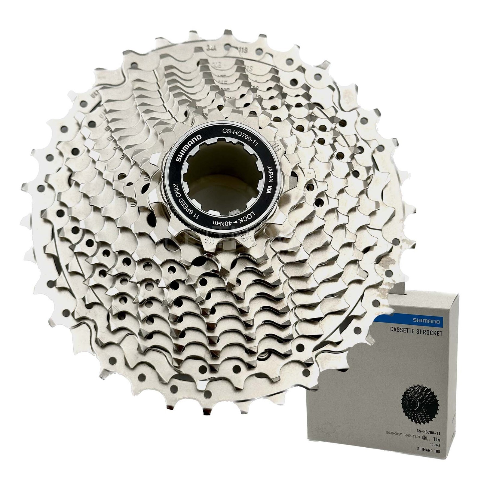Shimano 105 CS-HG700-11 11-34T Cassette w/ Ultegra CN-HG701 Chain 116L