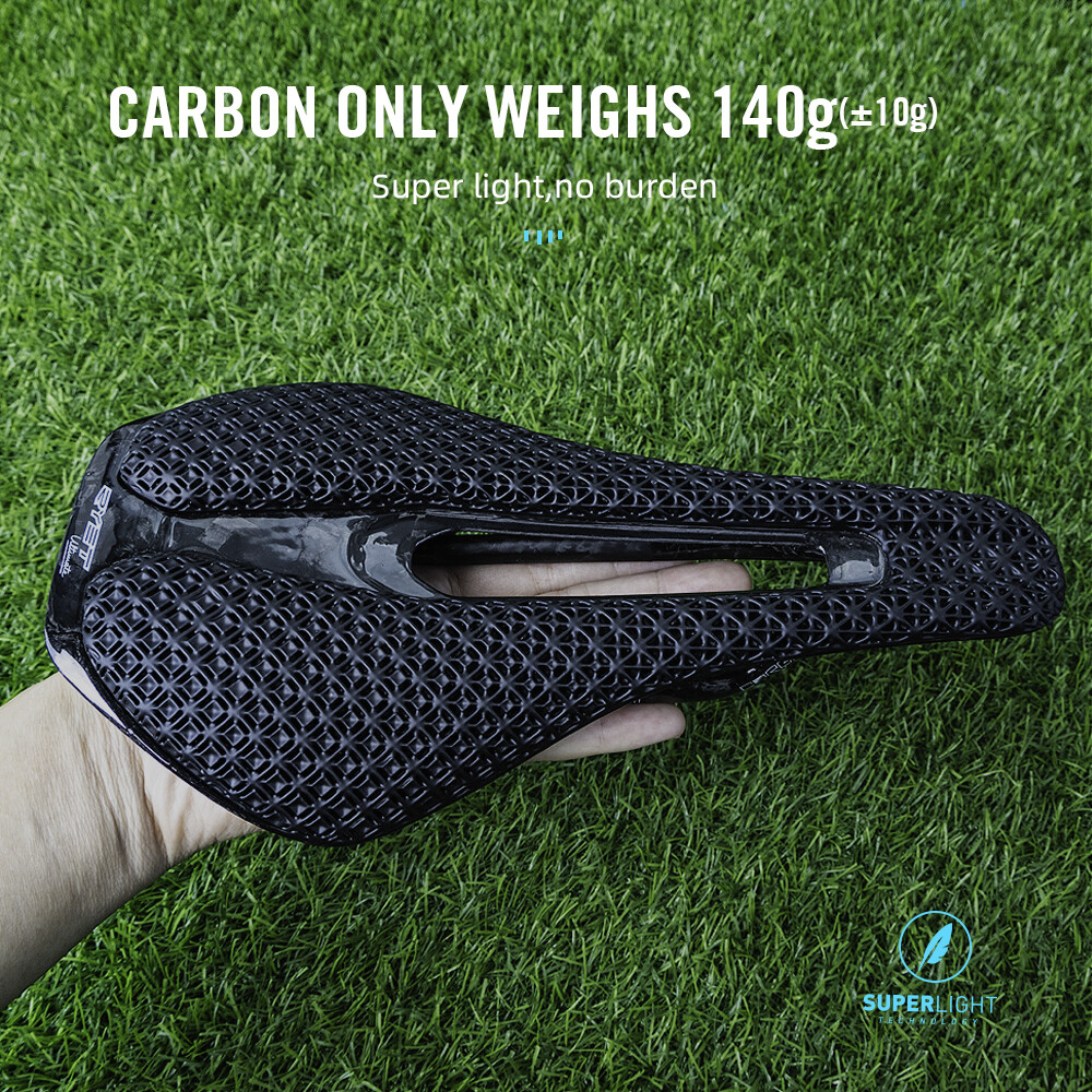 3D Printed Carbon Bicycle Saddle 135mm 143mm for Mountain Gravel Road Bike Seat