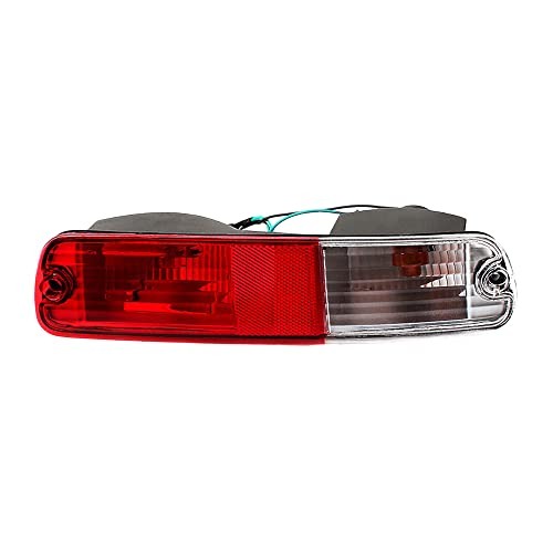 Red Lens Full LED Bumper Reflector Lights Taillight Brake & Rear Fog Lamps