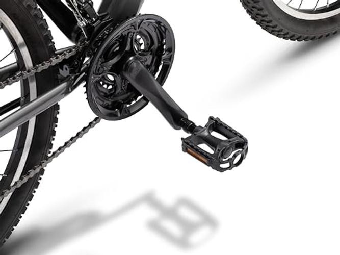 Basic Composite Bike Pedals, Black, Set of 2, Lightweight, with One Size