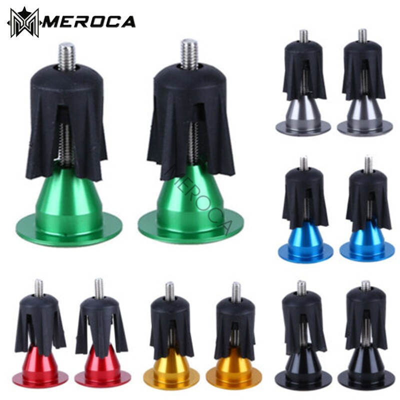 1 Pair Aluminum Bicycle Handlebar End Plug Mountain Bike Flat Riser Bar Grip Cap