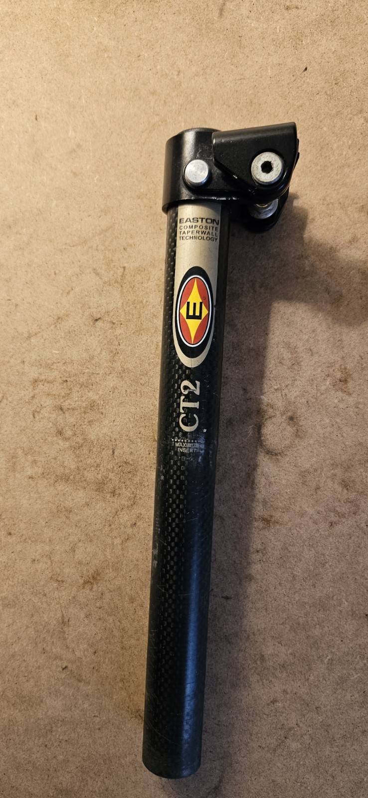 Vintage Easton CT2 Cabon Fiber 27.2 Seatpost 270mm Length!