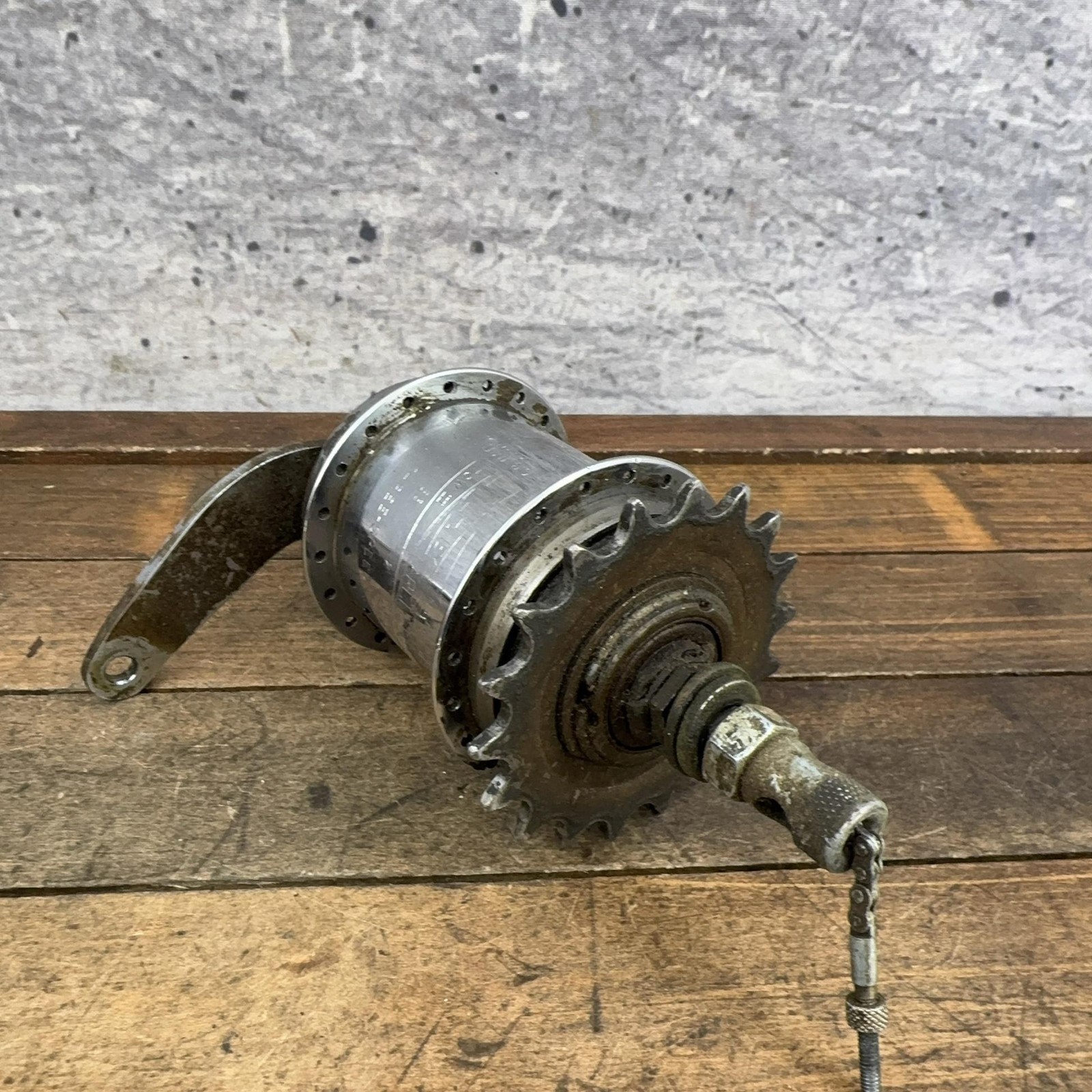 Vintage Sturmey Archer TCW III Hub 3 Speed Coaster Brake 40 Hole 1963 Rear