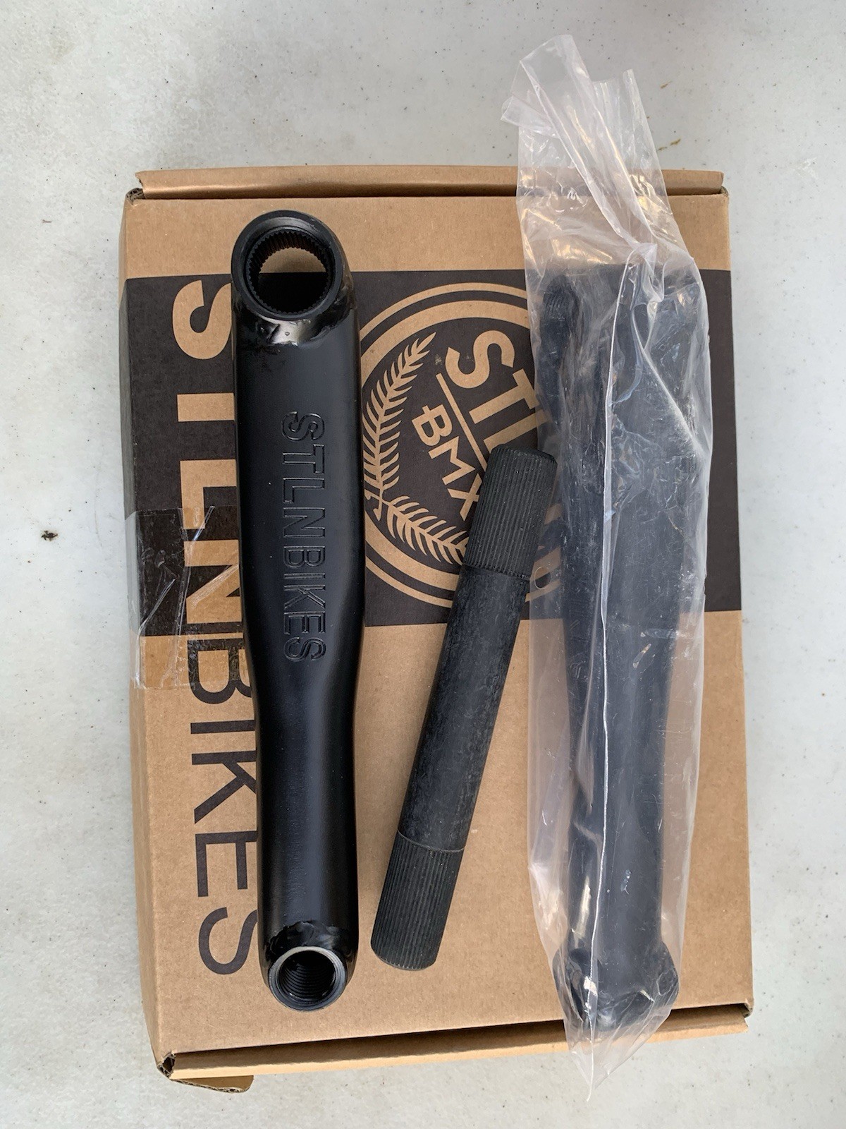 Stolen Brand 170 LHD, Left Hand Drive Black NEW three Piece Crank W 19mm Spindle