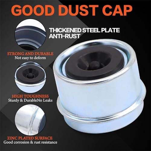 2 Sets Trailer Wheel Hub Kit 5 Bolt 4.5 inch,5 Lug 3500 lb Axle Kit with Dust