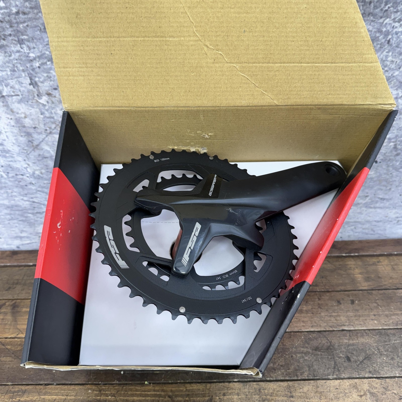 FSA Gossamer Pro Crankset 170mm 50/34T 120/90 BCD 386EVO Double Road Bike Black