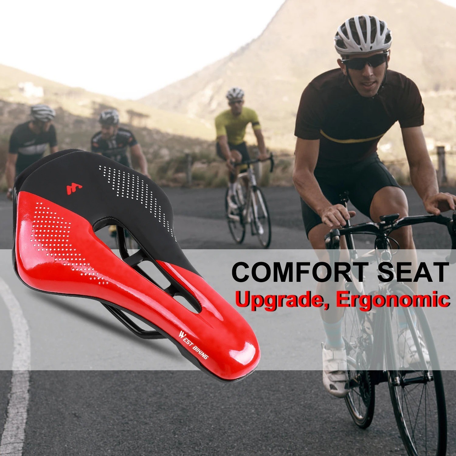WEST BIKING Ultralight Mountain Bicycle Saddle MTB Short Nose Road Bike Seat