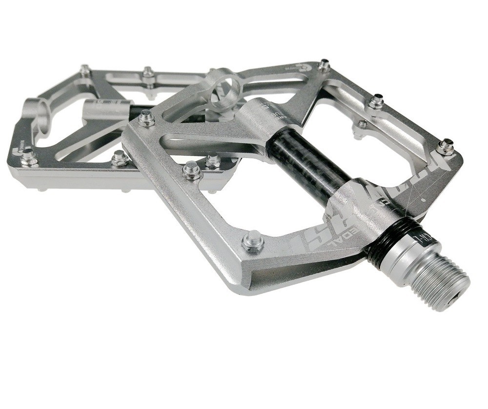 Aluminum Carbon Road MTB Mountain Bike XC Bicycle Pedal 3 Bearing Flat Pedals